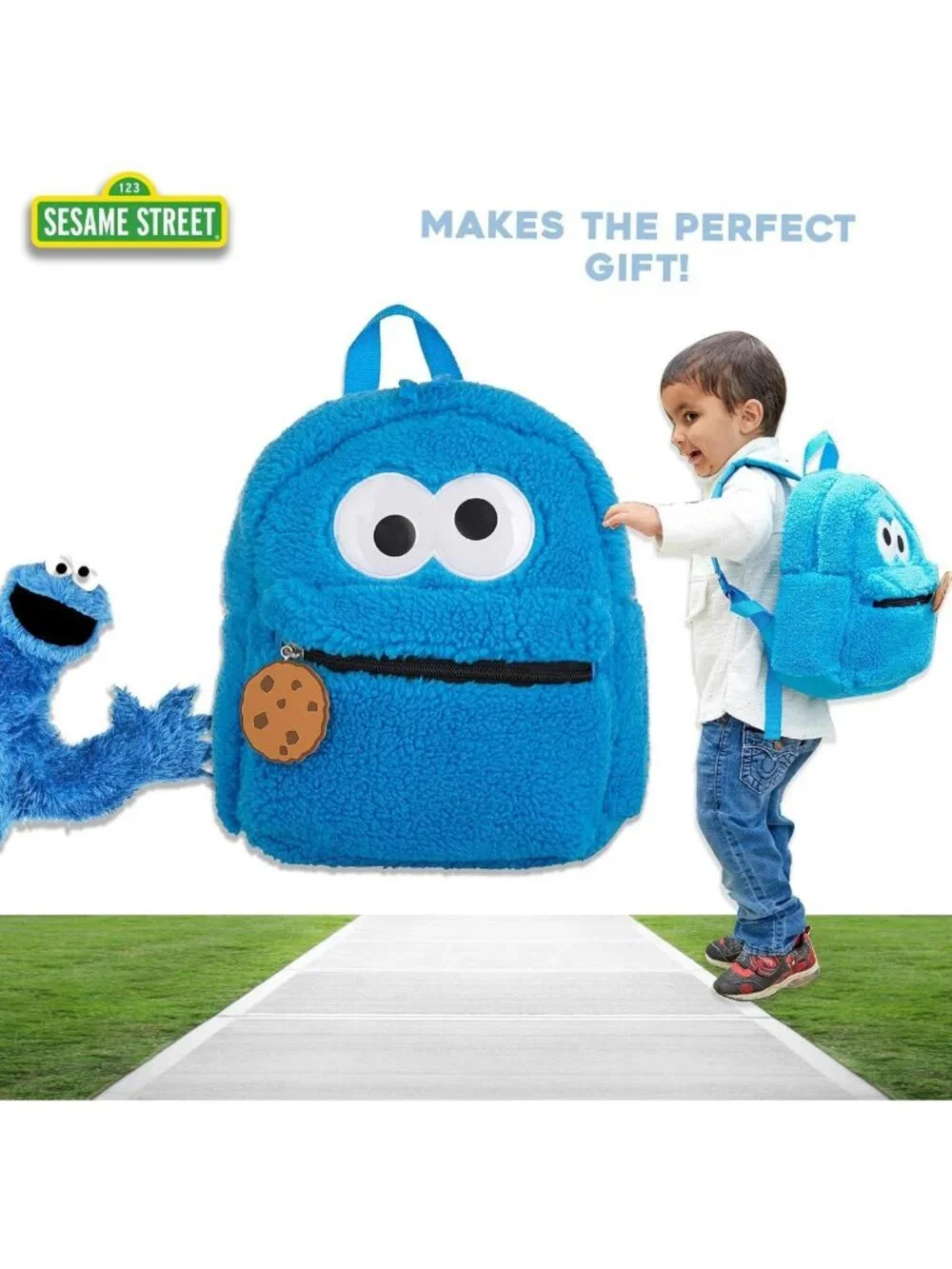 Cute Elmo & Cookie Monster Mini Backpacks for Toddlers - Perfect for School